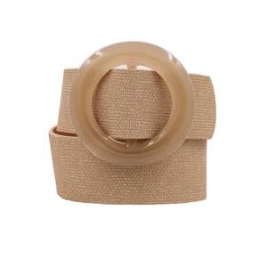 NEW ART BOX women's acrylic buckle belt in beige